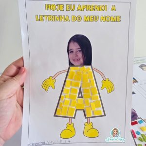 Hoje eu aprendi a letrinha do meu nome