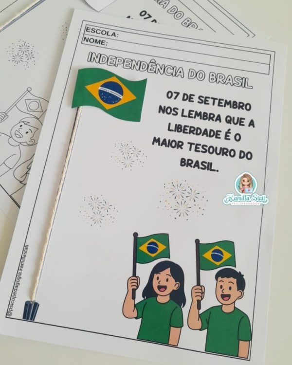 Atividade interativa 07 de setembro hasteando a bandeira do Brasil - Imagem 4