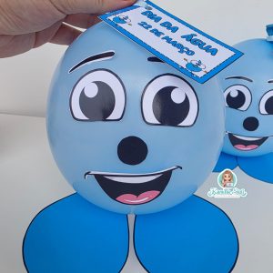 Lembrancinha dia da água com bexiga