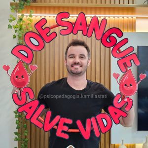 Bambolê para foto: doe sangue