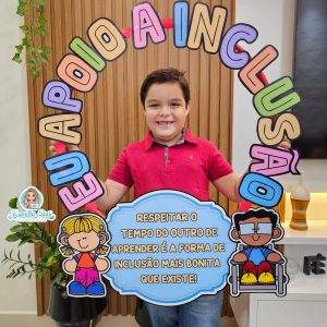 Bambolê para foto: eu apoio a inclusão