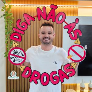 Bambolê para foto: não às drogas
