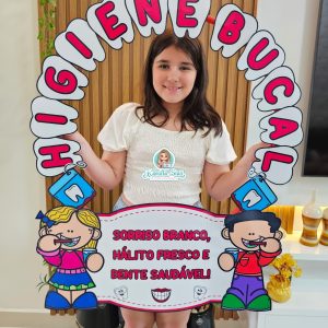 Bambolê para foto: higiene bucal