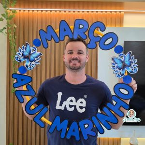 Bambolê para foto março azul marinho