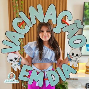 Bambolê para foto: vacinação em dia