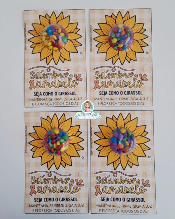 Cartão girassol setembro amarelo - Imagem 2