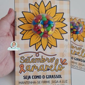 Cartão girassol setembro amarelo