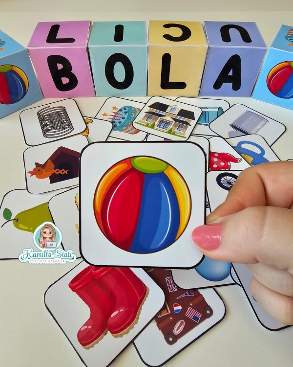 Dados das letras: formando palavras