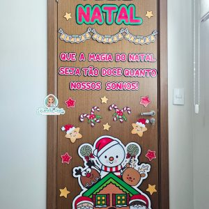 Decoração de porta Doce Natal