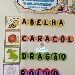 Formando palavras complexas com tampinhas