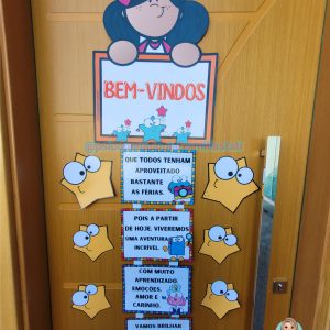 Placa de porta: volta às aulas