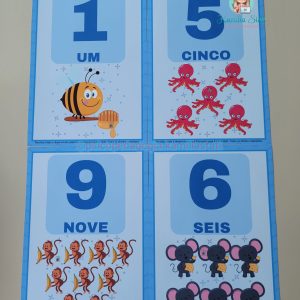 Números de parede animais