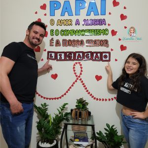 Painel para foto: ligação pai e filho(a)