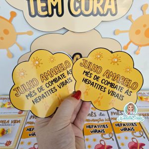 Kit cartõezinhos julho amarelo