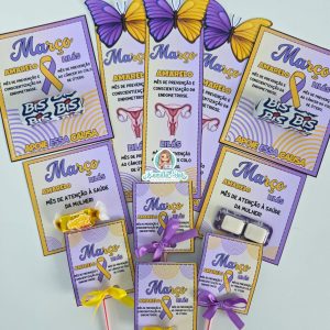 Lembrancinhas março amarelo e lilás