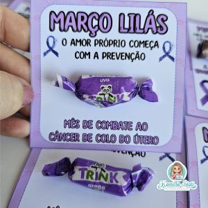Lembrancinhas março lilás