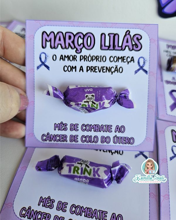 Lembrancinhas março lilás