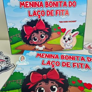 Livro 3d menina bonita do laço de fita