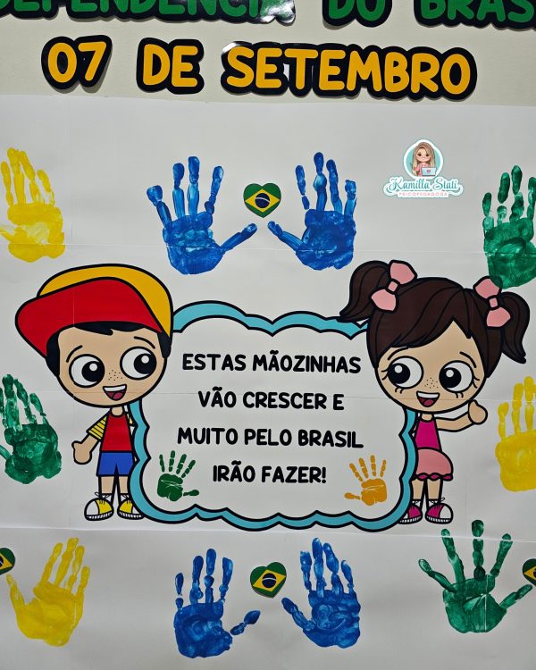 Mural das mãozinhas 07 de setembro: independência do Brasil - Imagem 4