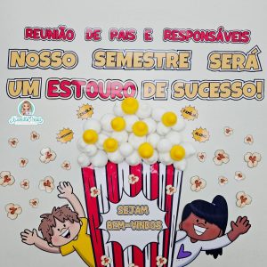 Painel reunião de pais pipoca
