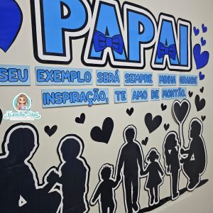 Painel dia dos pais silhueta