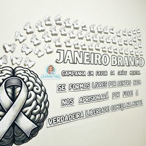 Painel janeiro branco borboletas
