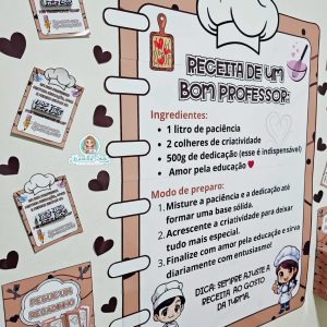 Painel + kit receita de um bom professor