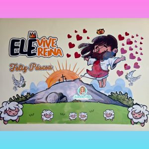 Painel Páscoa Cristã Ele Vive