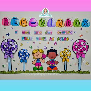 Painel pirulito volta às aulas