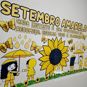 Painel setembro amarelo girassol