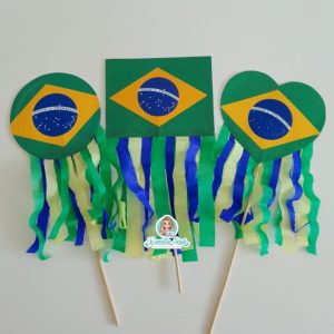 Palitoche bandeira do Brasil com crepom