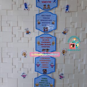 Placa de porta: bem vindos ao segundo semestre