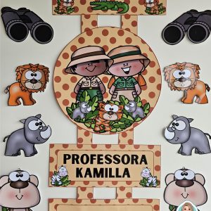 Placa de porta bem-vindos: safari