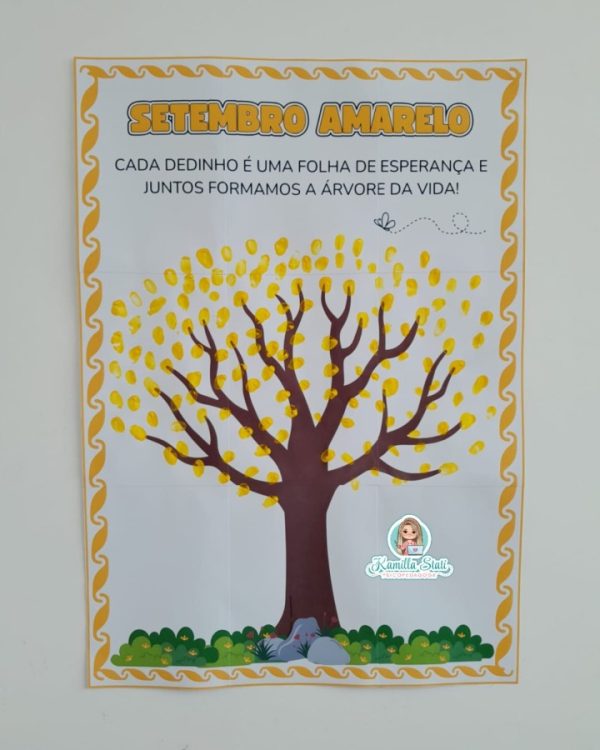 Mural dos dedinhos: setembro amarelo