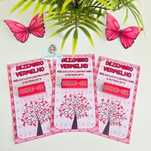 Cartão interativo dezembro vermelho