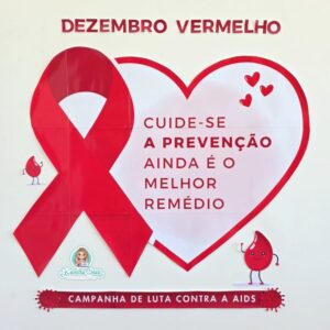 Painel dezembro vermelho coração