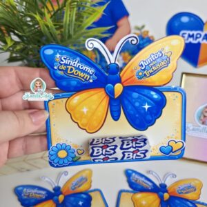 Cartão borboleta Síndrome de down