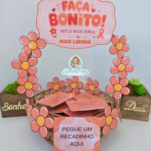 Cesta de recadinhos: Maio laranja