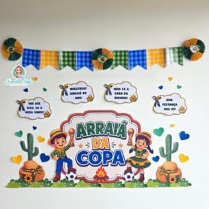 Painel festa junina copa do mundo